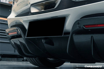 2022-UP Ferrari 296 GTB OE Style Carbon Fiber Rear Bumper With Diffuser - Carbonado Aero