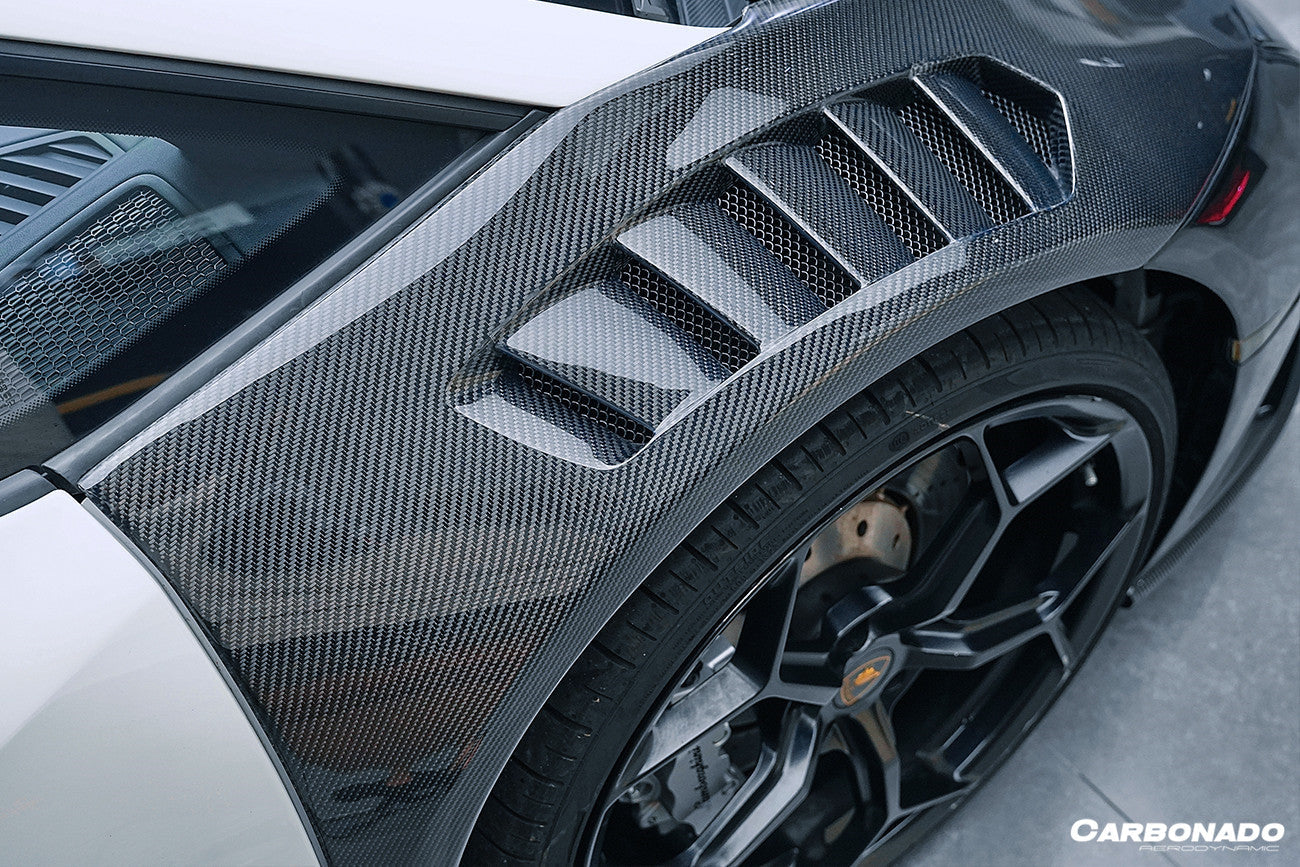2015-2021 Lamborghini Huracan LP610/LP580/EVO VRS Style Front Fender - Carbonado