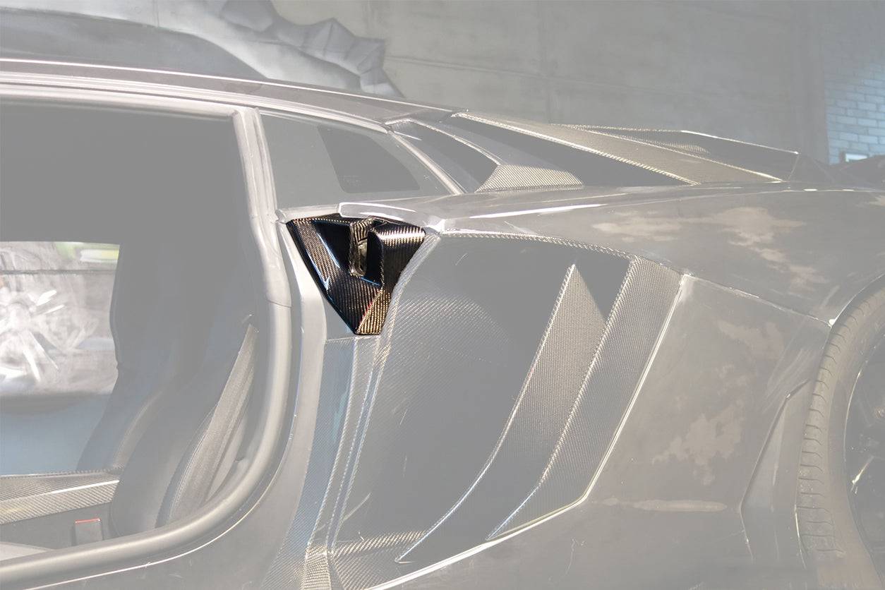 2011-2016 Lamborghini Aventador LP700 Coupe & Roadster OEM Style Carbon Fiber Door Lock Replace - Carbonado