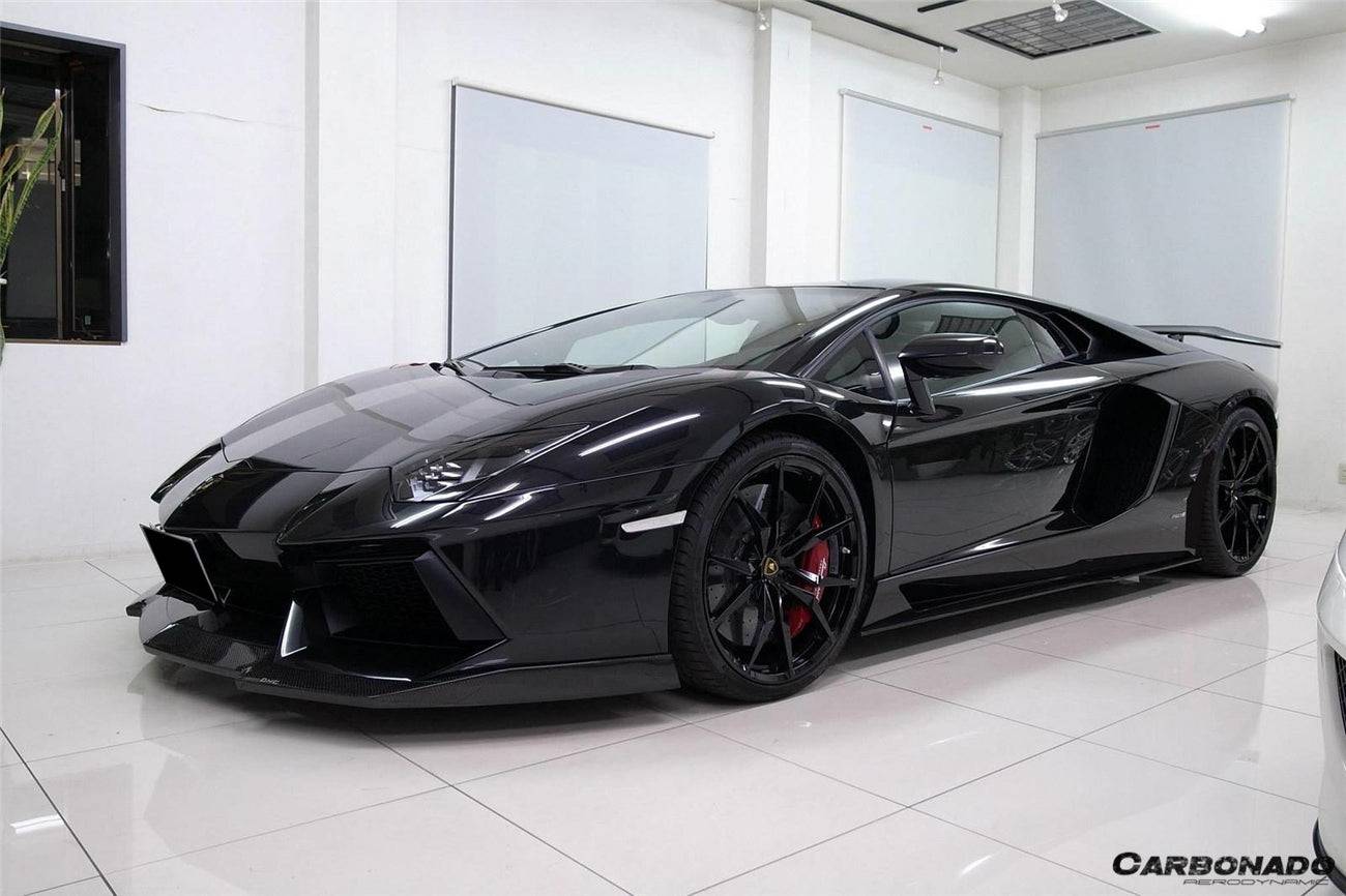 2011-2016 Lamborghini Aventador LP700 Coupe & Roadster DM Style Carbon Fiber Side Skirs - Carbonado