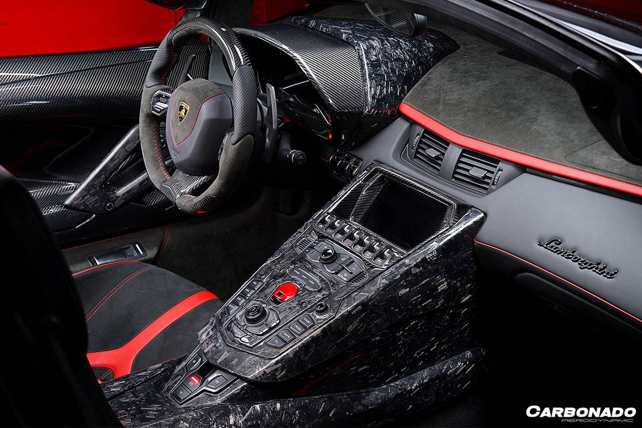 2011-2016 Lamborghini Aventador LP700 Coupe & Roadster OEM Style Carbon Fiber Instrument Surround Panel Cover - Carbonado
