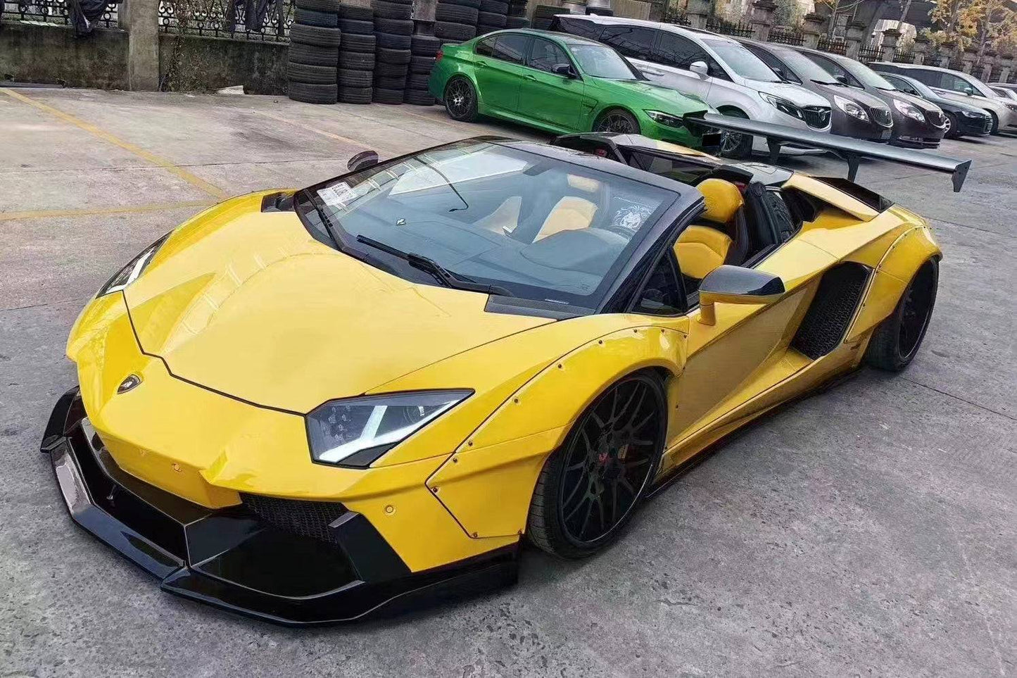2011-2016 Lamborghini Aventador LP700 Coupe & Roadster DE Style Front Wide Fender Flares - Carbonado