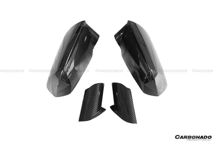 2011-2021 Lamborghini Aventador LP700 Coupe/Roadster OEM Style Dry Carbon Fiber Mirror Cover Replacement - Carbonado Aero