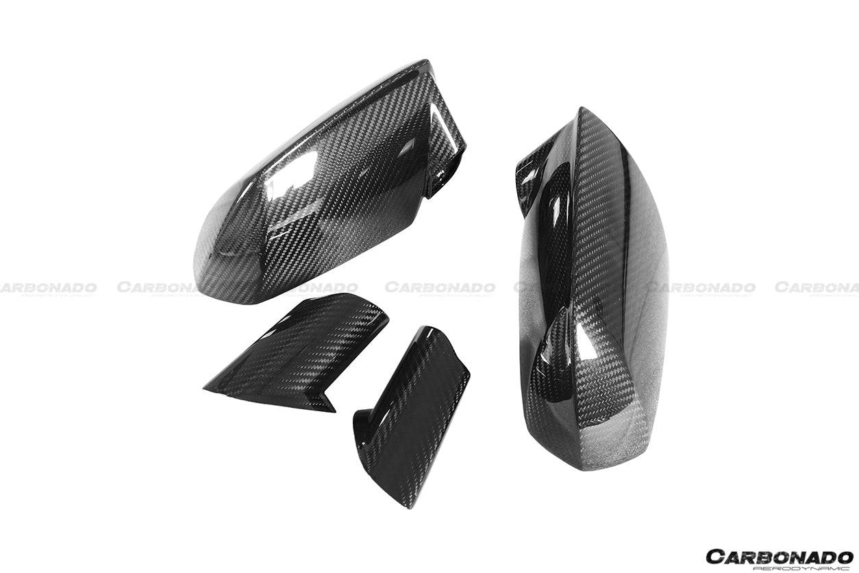 2011-2021 Lamborghini Aventador LP700 Coupe/Roadster OEM Style Dry Carbon Fiber Mirror Cover Replacement - Carbonado Aero