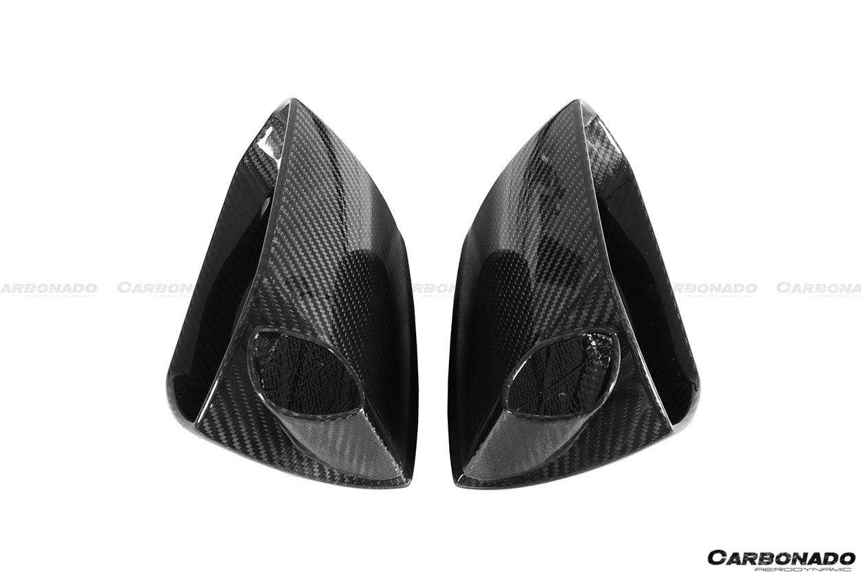 2011-2021 Lamborghini Aventador LP700 Coupe/Roadster OEM Style Dry Carbon Fiber Mirror Cover Replacement - Carbonado Aero