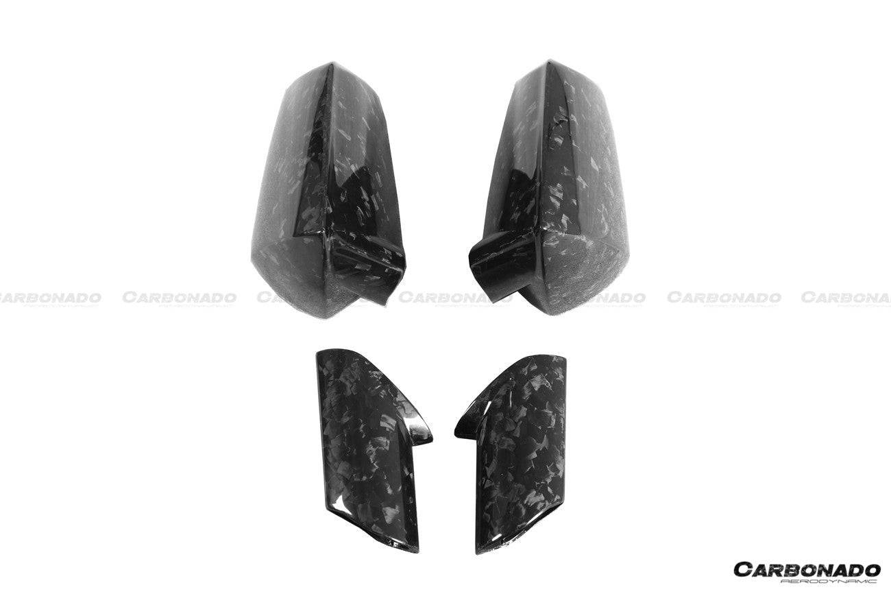 2011-2021 Lamborghini Aventador LP700 Coupe/Roadster OEM Style Dry Carbon Fiber Mirror Cover Replacement - Carbonado Aero