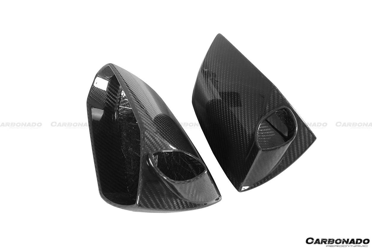 2011-2021 Lamborghini Aventador LP700 Coupe/Roadster OEM Style Dry Carbon Fiber Mirror Cover Replacement - Carbonado Aero