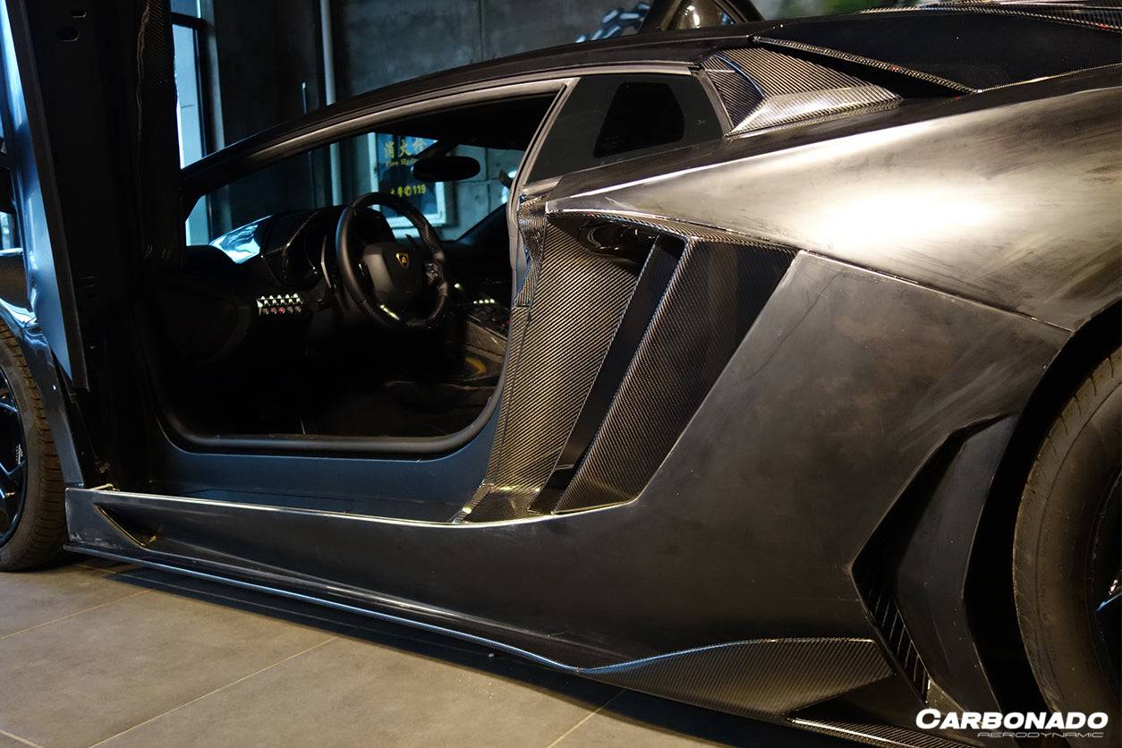 2011-2016 Lamborghini Aventador LP700 Coupe OEM Style Carbon Fiber Quarter Panel Fender Vent Inside - Carbonado