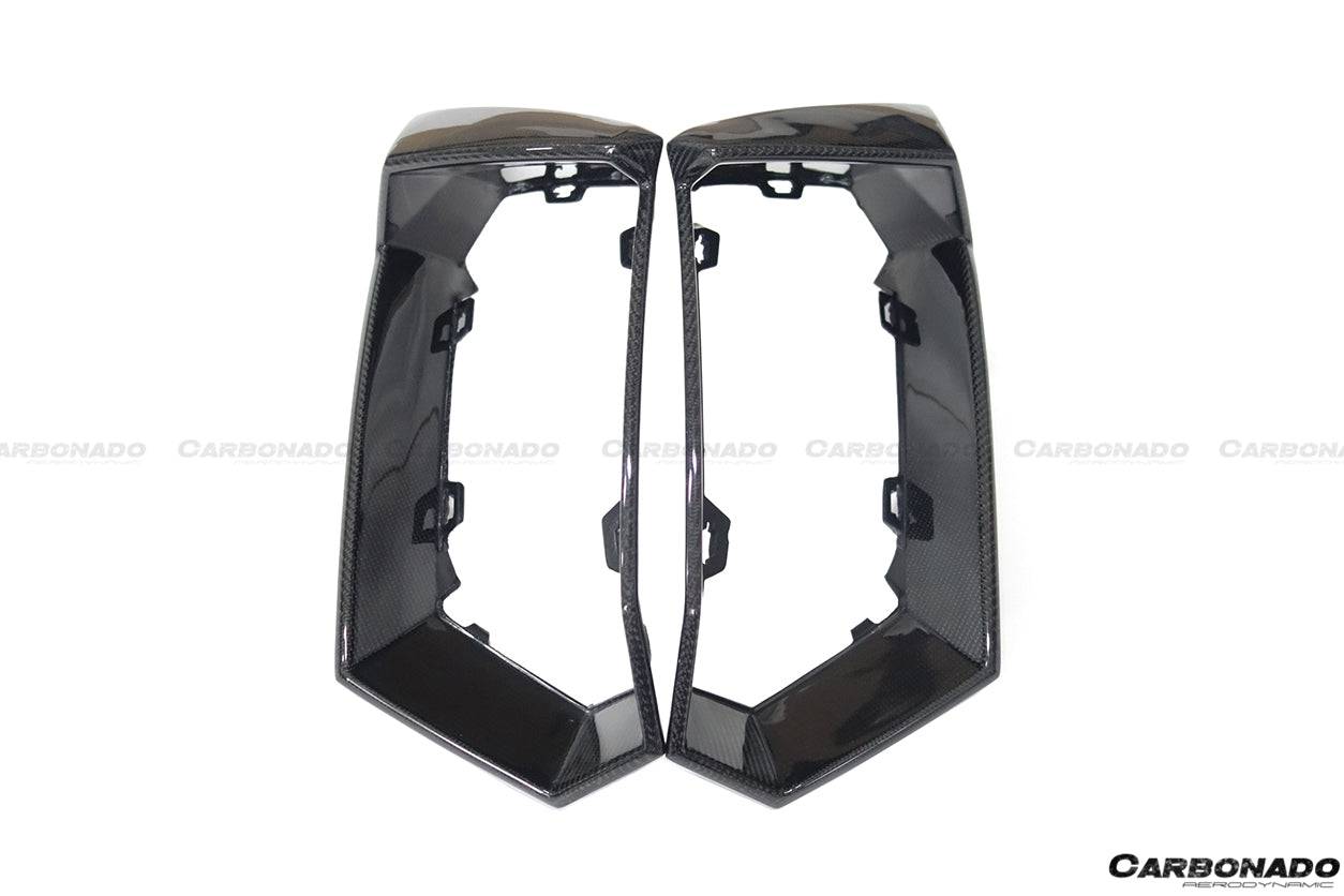 2011-2016 Lamborghini Aventador LP700 Coupe & Roadster Oem Style Carbon Fiber Rear Bumper Grille - Carbonado