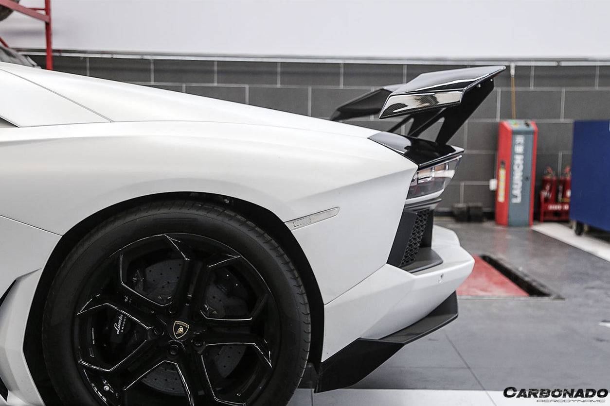 2011-2022 Lamborghini Aventador LP700 LP750 LP740 LP720 LP780 Coupe & Roadster RZS Style Carbon Fiber Trunk Spoiler - Carbonado