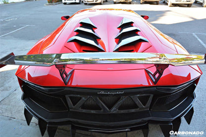 2011-2016 Lamborghini Aventador LP700 Coupe DM Style Carbon Fiber Engine Trunk - Carbonado Aero