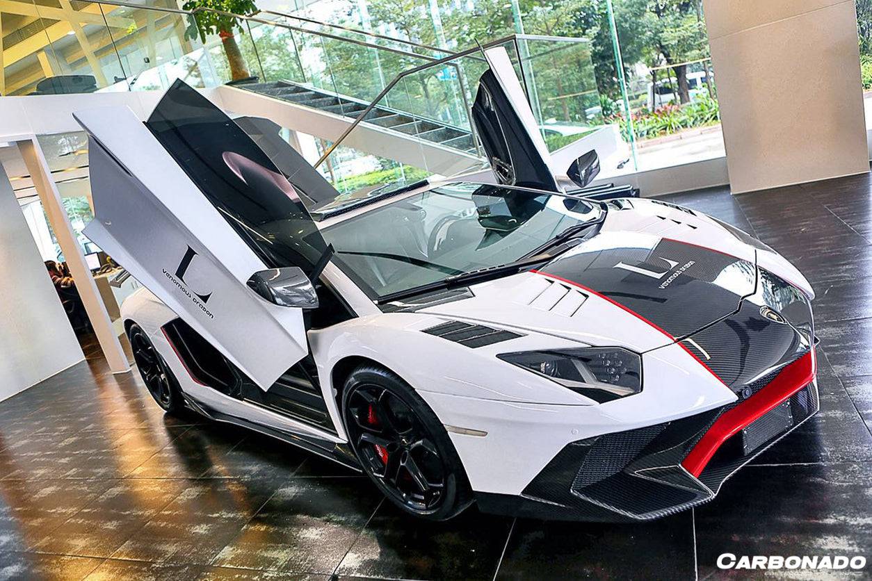 2011-2021 Lamborghini Aventador LP700 LP740 Coupe OEM Style Carbon Fiber Front Hood Vent - Carbonado Aero