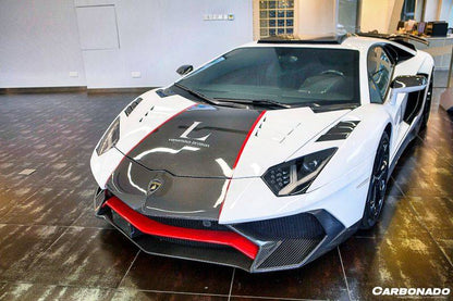2011-2021 Lamborghini Aventador LP700 LP740 Coupe OEM Style Carbon Fiber Front Hood Vent - Carbonado Aero