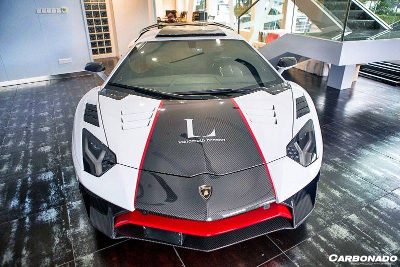 2011-2021 Lamborghini Aventador LP700 LP740 Coupe OEM Style Carbon Fiber Front Hood Vent - Carbonado Aero