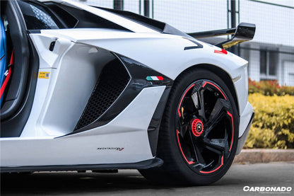 2011-2021 Lamborghini Aventador LP700 LP740 LP750 Coupe/Roadster SVJ Style Part Dry Carbon Fiber Side Skirts - Carbonado Aero