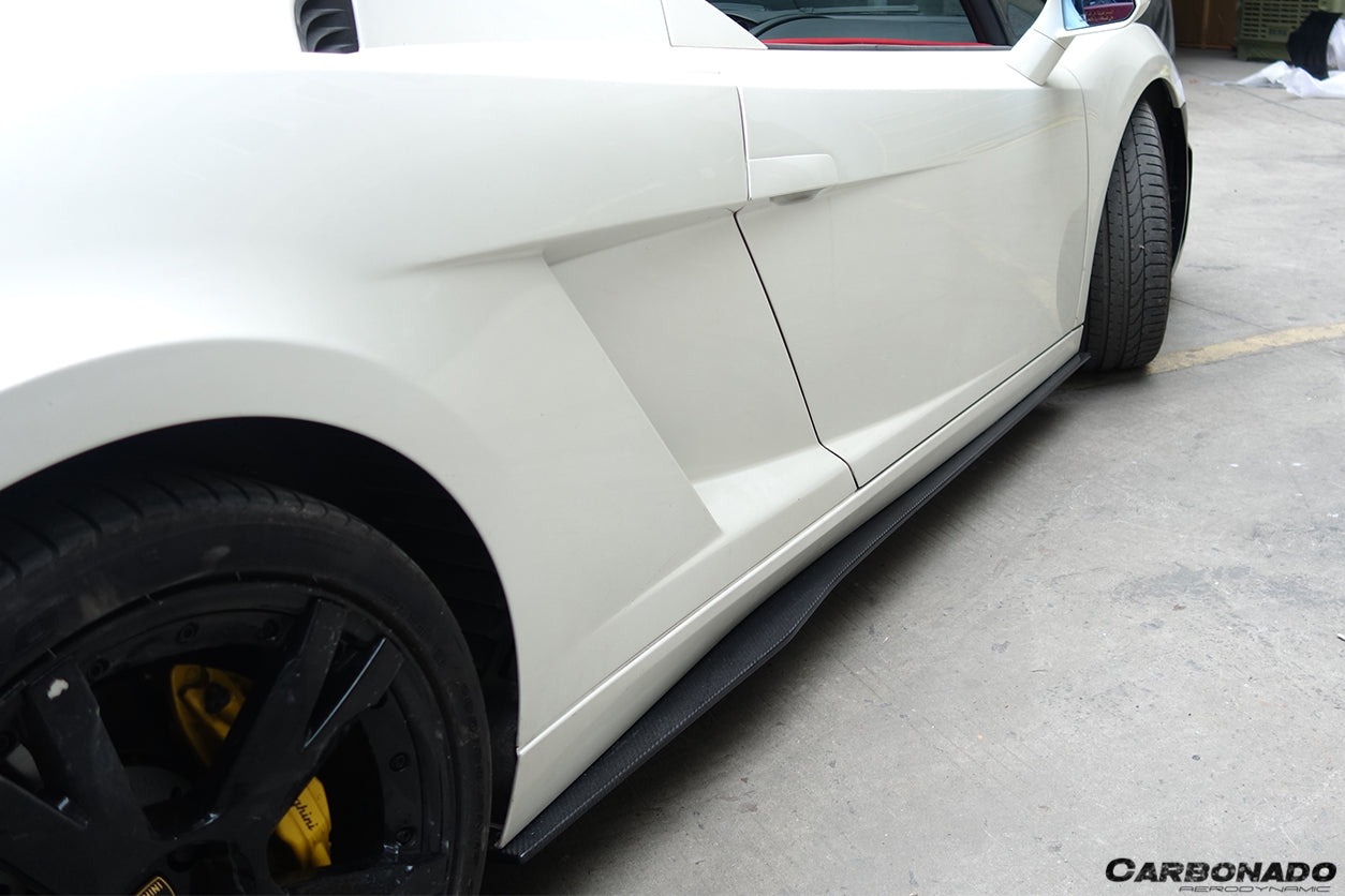 2004-2014 Lamborghini Gallardo LP570 Style Side Skirts - Carbonado Aero