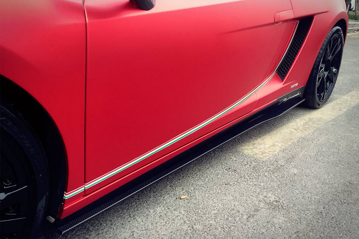 2004-2014 Lamborghini Gallardo LP570 Style Side Skirts - Carbonado