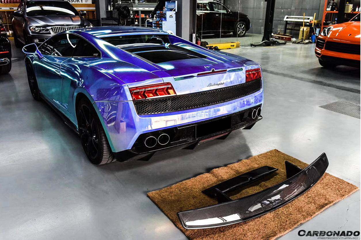2004-2014 Lamborghini Gallardo DC Style Carbon Fiber Trunk Spoiler - Carbonado