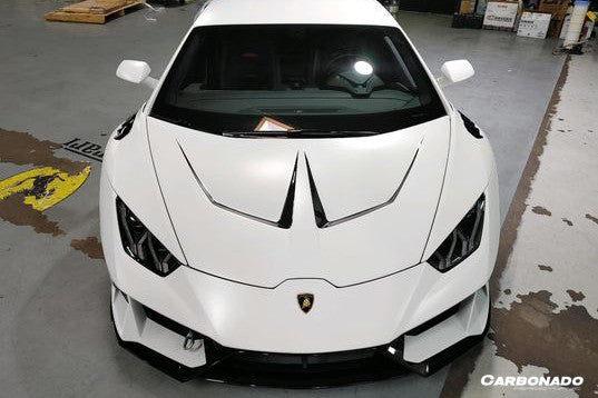 2015-2025 Lamborghini Huracan LP610 & LP580 & Evo & Tecnica CADO Style Carbon Fiber Hood - Carbonado