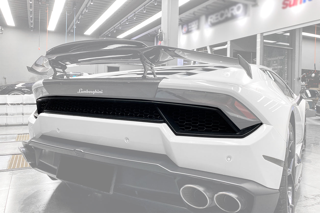 2015-2020 Lamborghini Huracan LP580 OE Style Carbon Rear Bumper Grille - DarwinPRO Aerodynamics