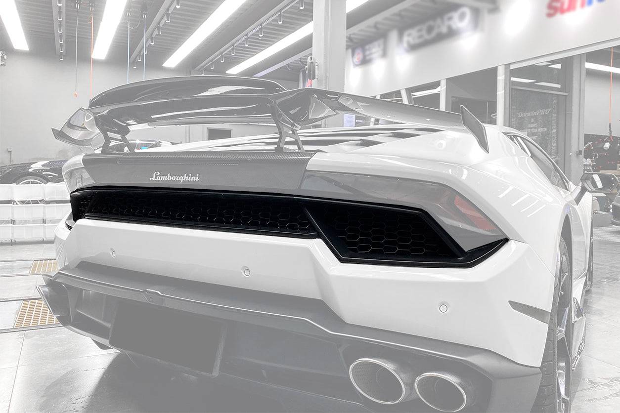 2015-2020 Lamborghini Huracan LP580 OE Style Carbon Rear Bumper Grille - Carbonado