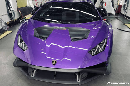 2021-2024 Lamborghini Huracan STO Dry Carbon Fiber Down Front Lip - Carbonado Aero