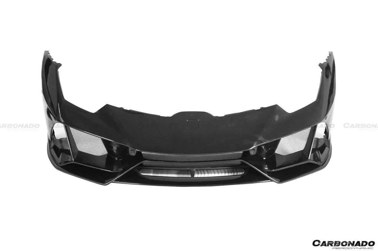 2015-2023 Lamborghini Huracan LP610/LP580/EVO EVO-4WD Style Partial Carbon Front Bumper - Carbonado Aero