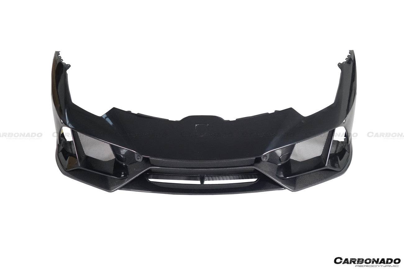 2015-2023 Lamborghini Huracan LP610/LP580/EVO EVO-4WD Style Partial Carbon Front Bumper - Carbonado Aero
