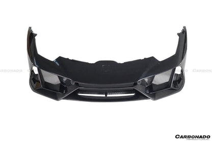 2015-2023 Lamborghini Huracan LP610/LP580/EVO EVO-4WD Style Partial Carbon Front Bumper - Carbonado Aero