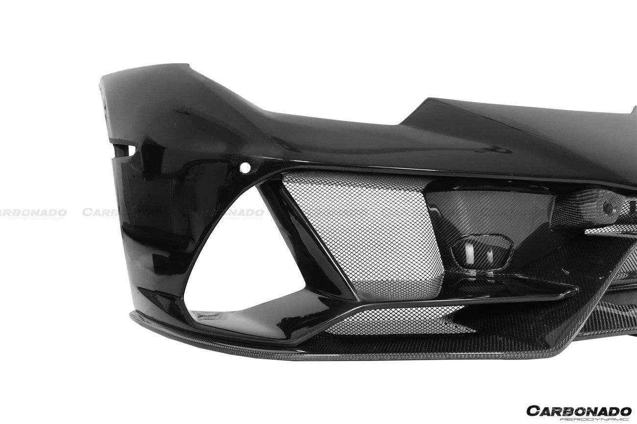 2015-2023 Lamborghini Huracan LP610/LP580/EVO EVO-4WD Style Partial Carbon Front Bumper - Carbonado Aero