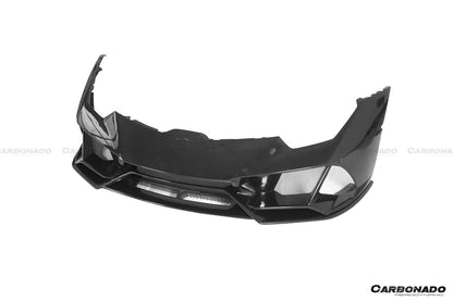 2015-2023 Lamborghini Huracan LP610/LP580/EVO EVO-4WD Style Partial Carbon Front Bumper - Carbonado Aero