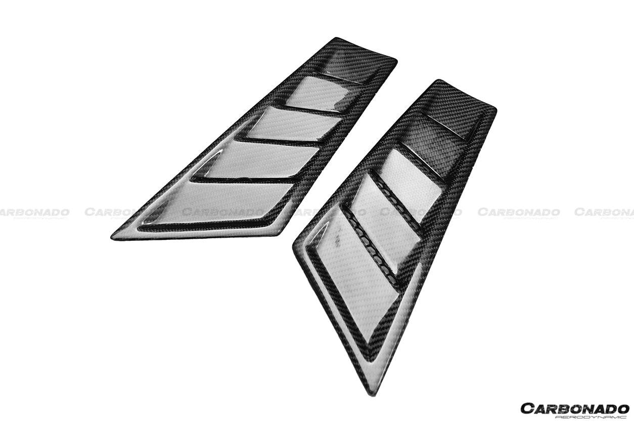 2015-2020 Lamborghini Huracan LP610/LP610 RZS Style Front Fender Carbon Fiber Vents - Carbonado Aero