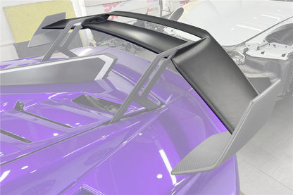 2021-2024 Lamborghini Huracan STO Dry Carbon Fiber Trunk Spoiler Wing Plate - Carbonado
