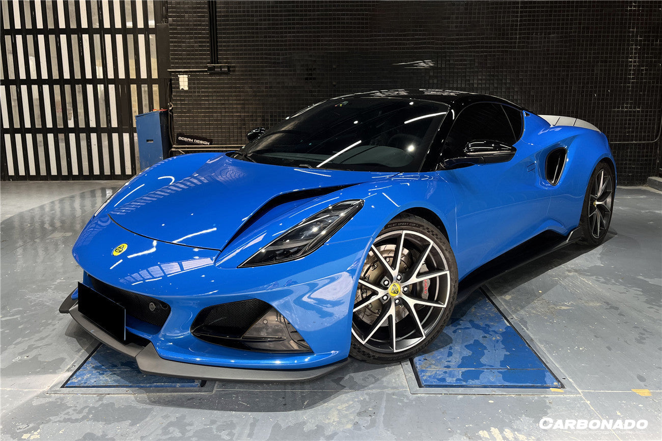 2021-2024 Lotus Emira OD Style Dry Carbon Fiber Side Skirts - Carbonado
