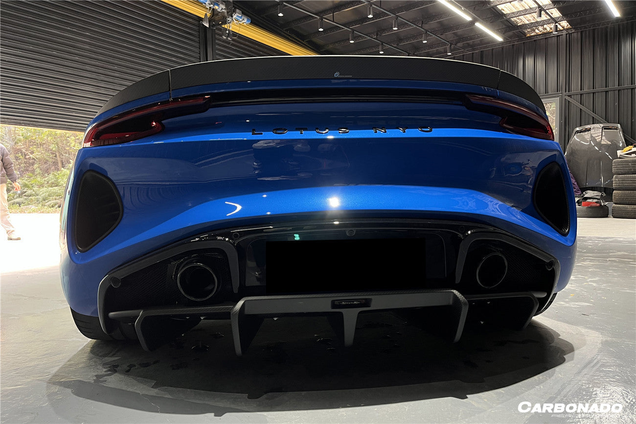 2021-2024 Lotus Emira OD Style Dry Carbon Fiber Rear Diffuser Lip - Carbonado