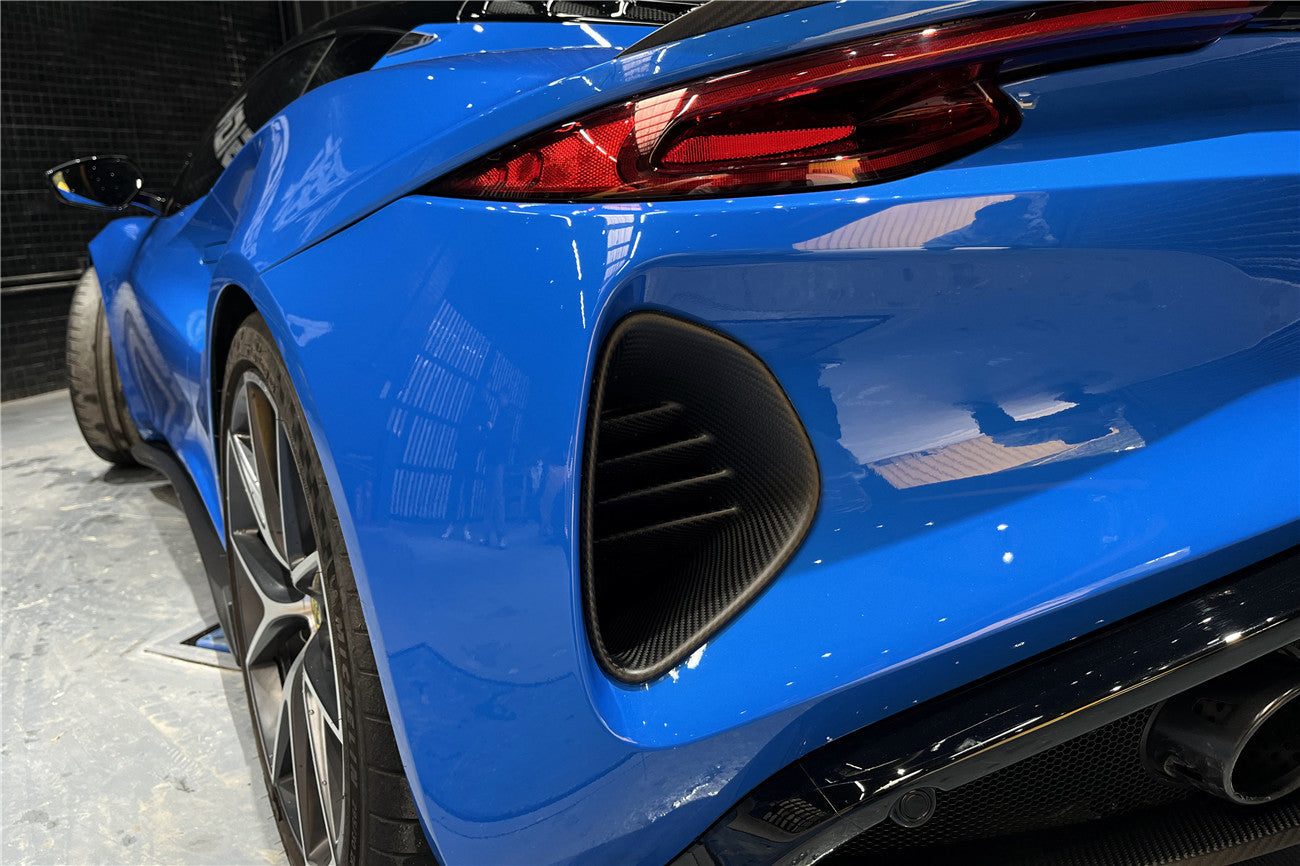 2021-2024 Lotus Emira OD Style Dry Carbon Fiber Rear Bumper Vents - Carbonado