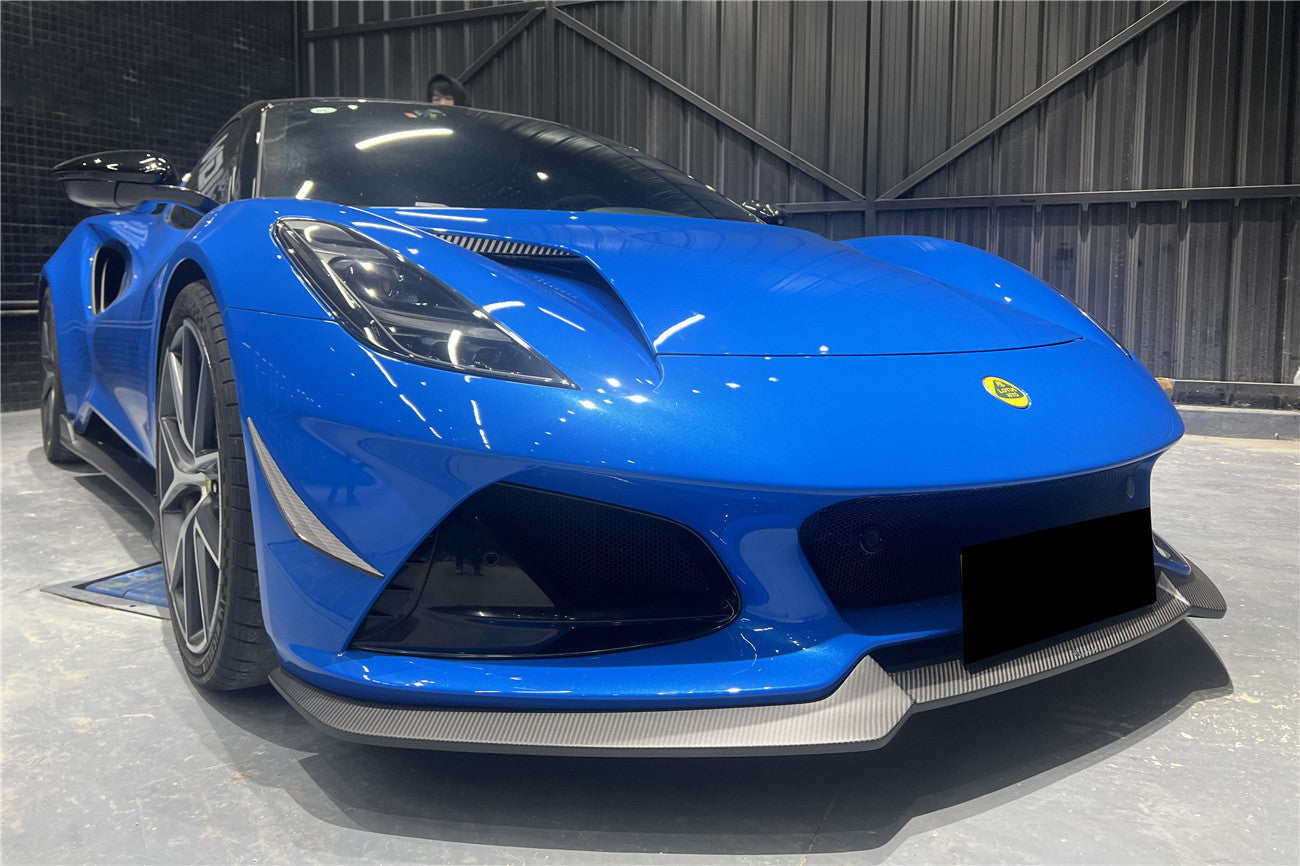 2021-2024 Lotus Emira OD Style Dry Carbon Fiber Front Lip Splitter - Carbonado