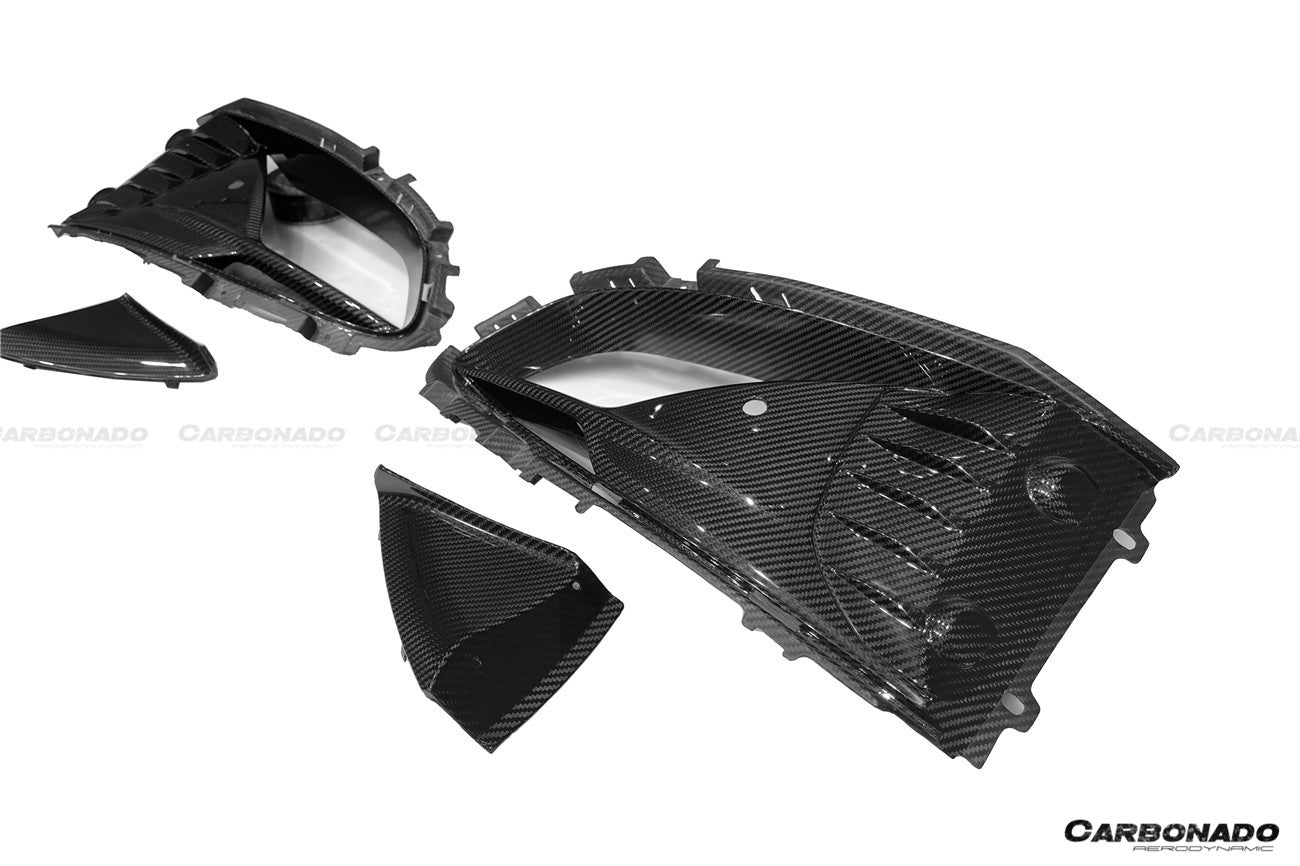 2021-2024 Lotus Emira OD Style Dry Carbon Fiber Front Bumper Vents - Carbonado