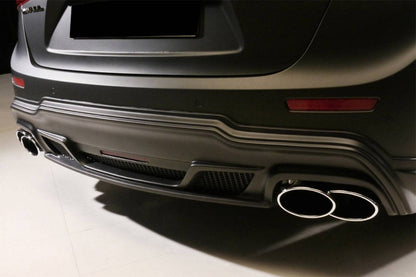 2014-2017 Maserati Ghibli S/Q4 M157 W Style Rear Lip Diffuser with Exhaust Tips - Carbonado