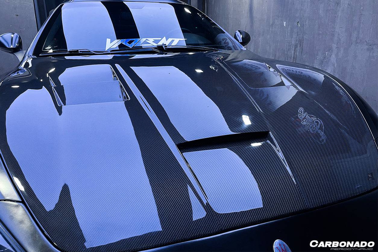 2008-2018 Maserati GranTurismo DC Style Hood - Carbonado Aero