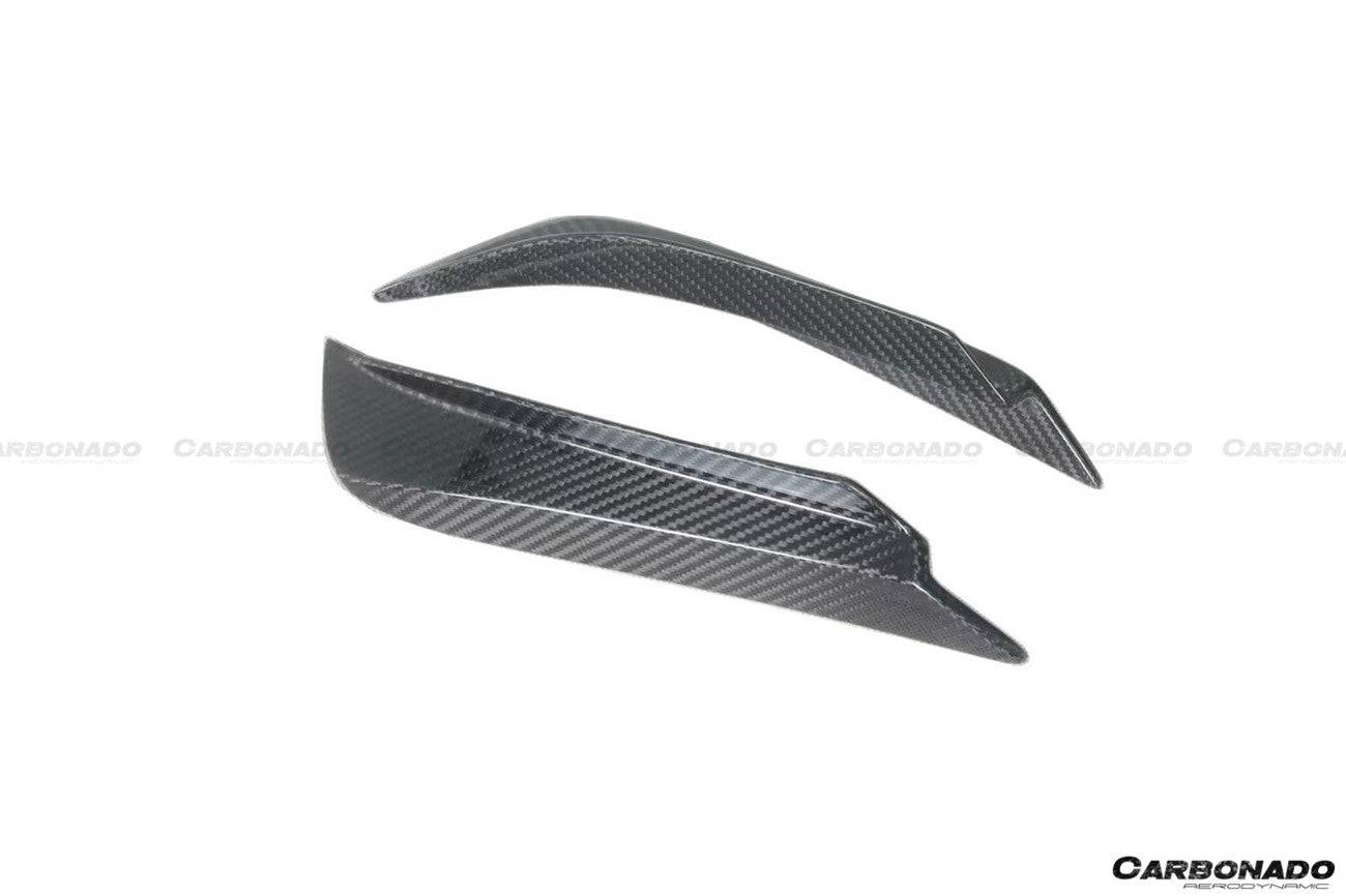 2020-2024 Maserati MC20 SVD Style DRY Carbon Fiber Front Canards - Carbonado Aero