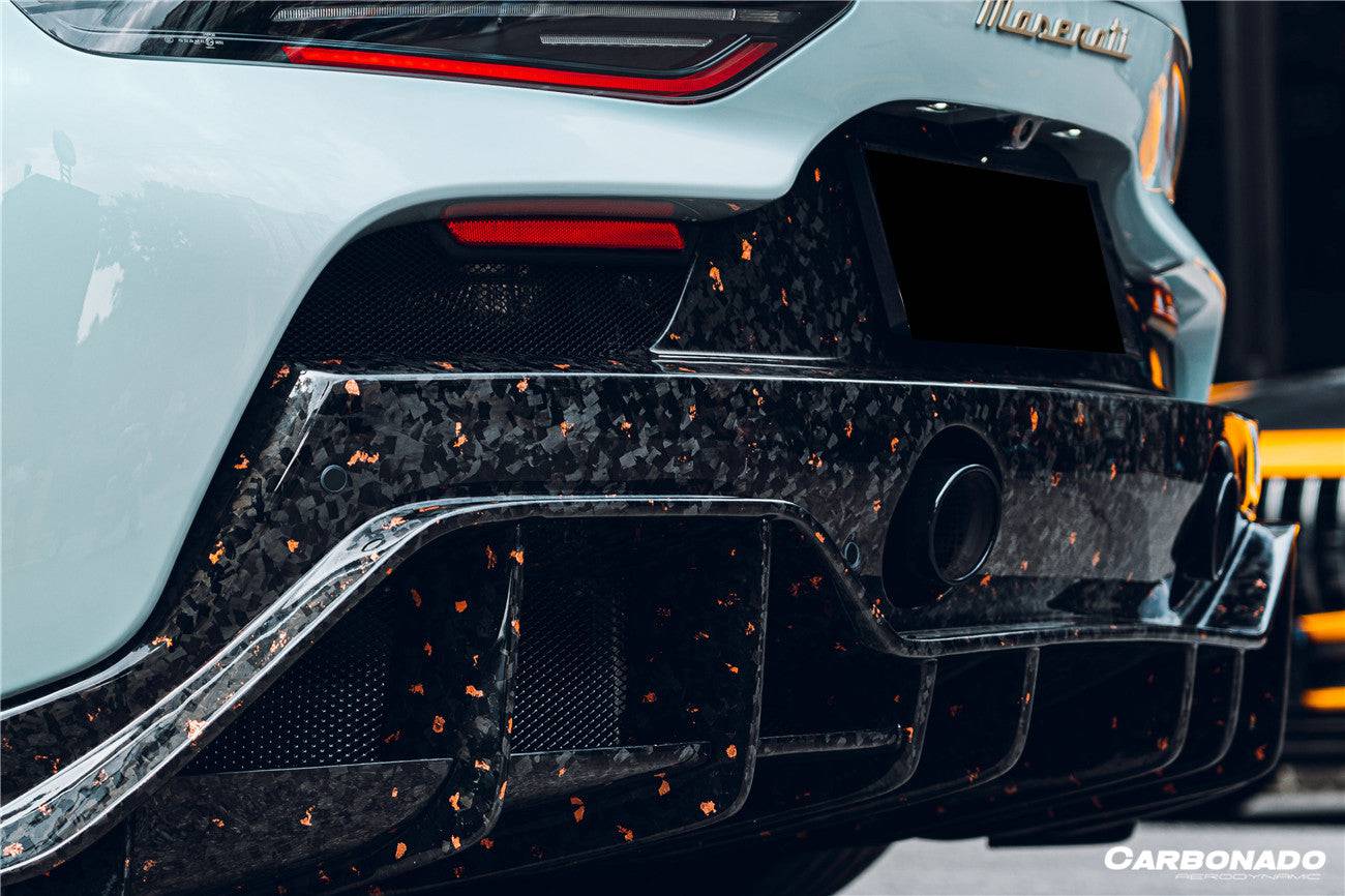 2020-2024 Maserati MC20 SVD Style DRY Carbon Fiber Rear Lip Diffuser - Carbonado Aero