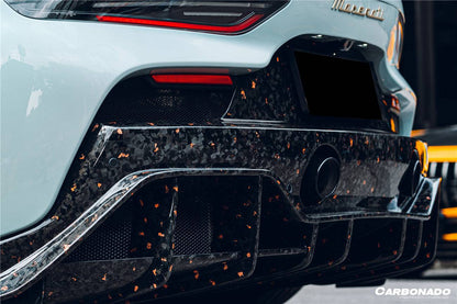 2020-2024 Maserati MC20 SVD Style DRY Carbon Fiber Rear Lip Diffuser - Carbonado Aero