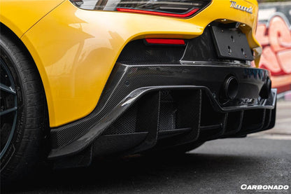 2020-2024 Maserati MC20 SVD Style DRY Carbon Fiber Rear Lip Diffuser - Carbonado