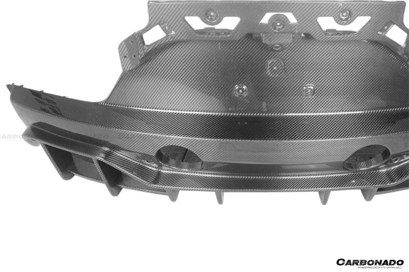 2020-2024 Maserati MC20 SVD Style DRY Carbon Fiber Rear Lip Diffuser - Carbonado Aero
