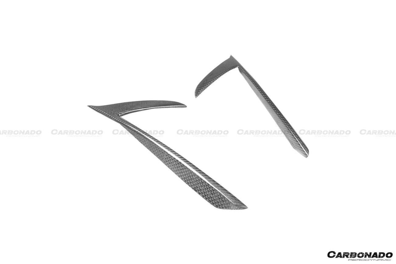2020-2024 Maserati MC20 NVT Style Dry Carbon Fiber Quarter Panel Side Vent Scoops - Carbonado Aero