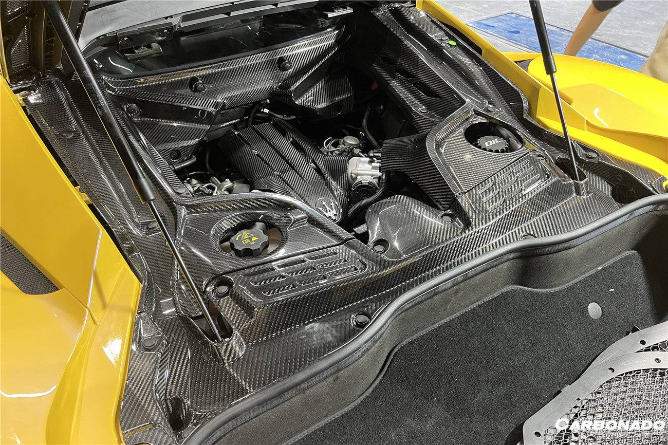 2020-2024 Maserati MC20 Dry Carbon Fiber Engine Cover Replacement - Carbonado Aero
