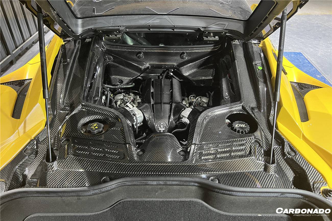 2020-2024 Maserati MC20 Dry Carbon Fiber Engine Cover Replacement - Carbonado Aero