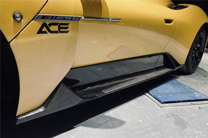 2020-2024 Maserati MC20 OEM Style DRY Carbon Fiber Side Skirts - Carbonado