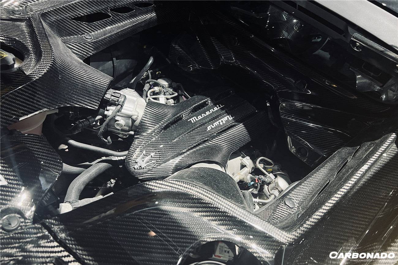 2020-2024 Maserati MC20 Dry Carbon Fiber Engine Bay Room Interior - Carbonado Aero